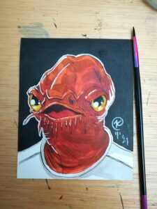 Ackbar- dessin original Starwars