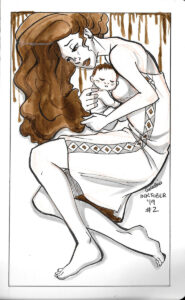 Inktober 2019 - Greek Goddess Feast - Day 02