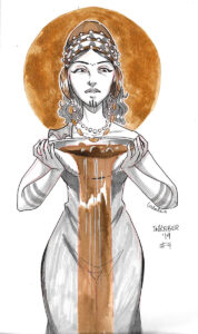 Inktober 2019 - Greek Goddess Feast - Day 04