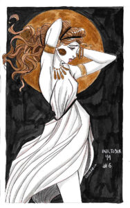Inktober 2019 - Greek Goddess Feast - Day 06
