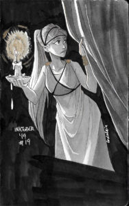Inktober 2019 - Greek Goddess Feast - Day 19