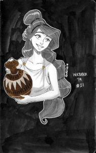 Inktober 2019 - Greek Goddess Feast - Day 21