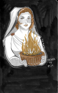 Inktober 2019 - Greek Goddess Feast - Day 24
