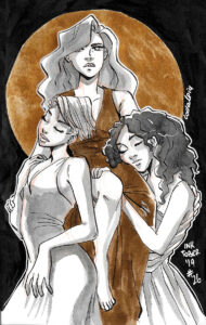 Inktober 2019 - Greek Goddess Feast - Day 26