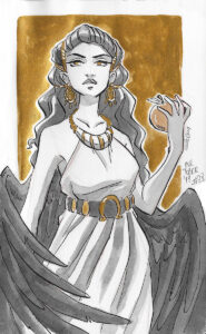 Inktober 2019 - Greek Goddess Feast - Day 28
