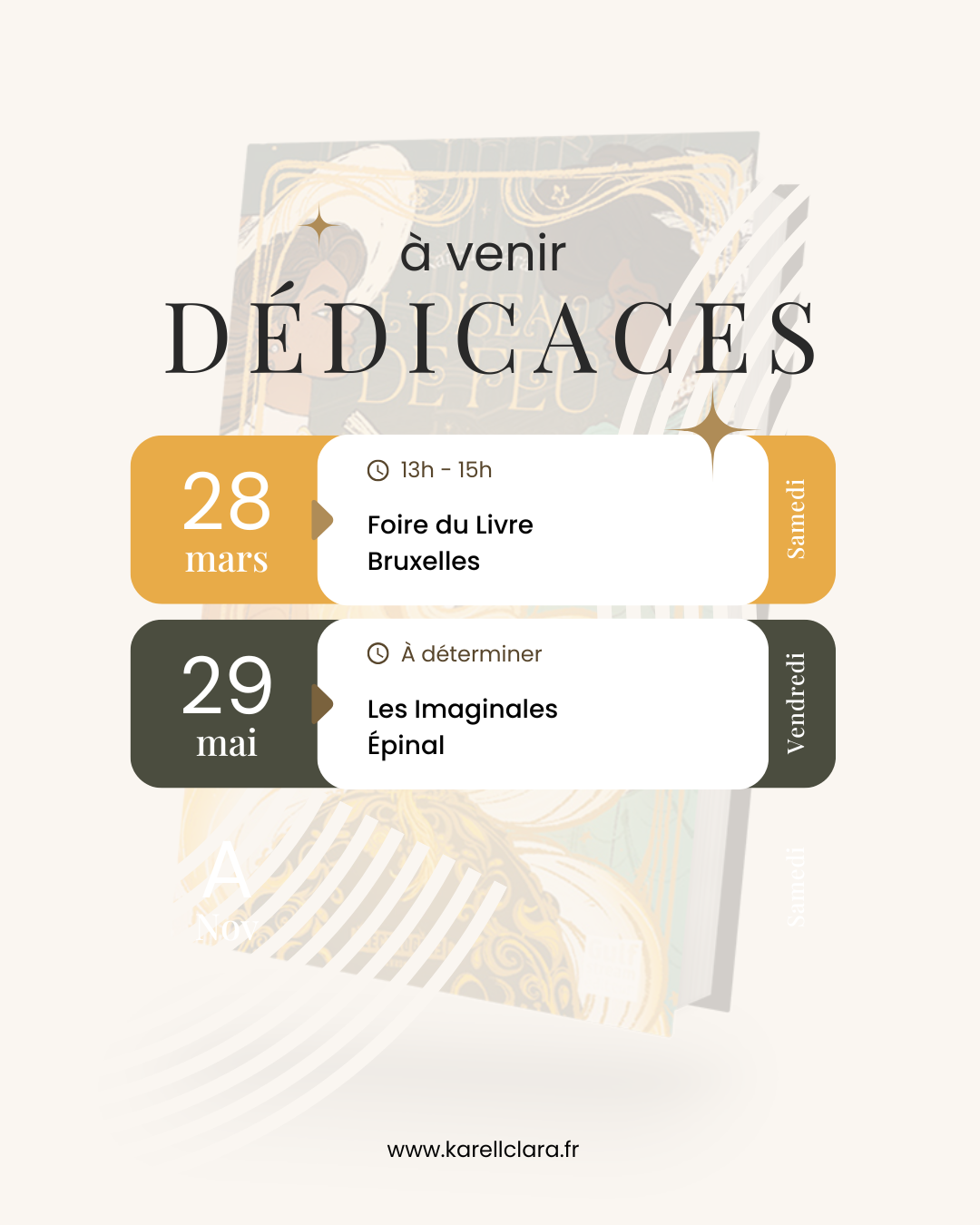 Lire la suite à propos de l’article 📢 Dédicaces et Salons 1er semestre 2026